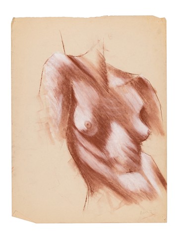 Figure 1984 conte on paper 24in x 18in