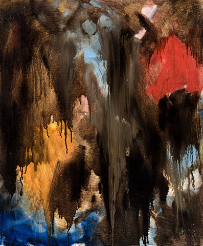 Baroque 2005 roofing tar, oil on canvas 36in x 30in