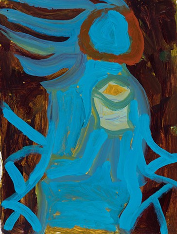 Figure 1996 acrylic on paper 14in x 10.5in