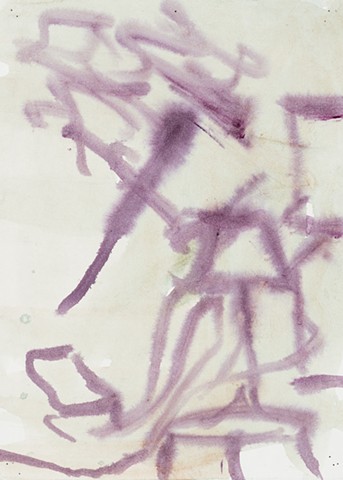 Apartment Study 2000 acrylic on paper 12in x 8.75in