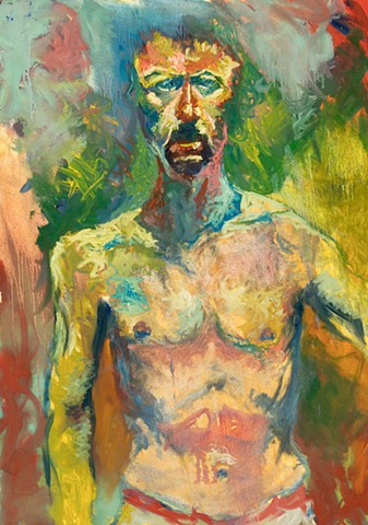 self portrait Calvert Street 2002 oil on canvas 42in x 30in