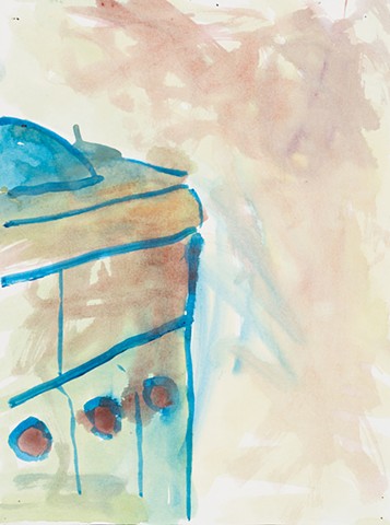  Apartment Study 2000 acrylic on paper 14in x 10.5in