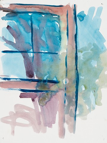 Apartment Study 2000 acrylic on paper 14in x 10.5in