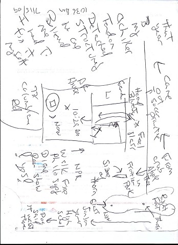 Bird map 2009 pen on paper 11.5in x 8in