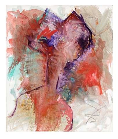 the atist 2026 oil and charcoal on canvas 36in x  30in