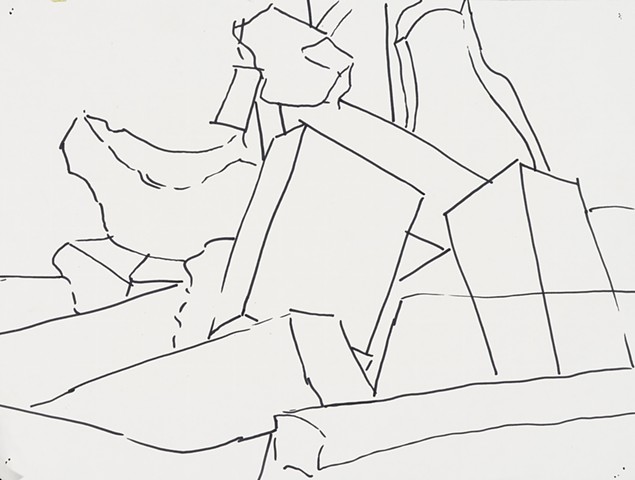  Apartment Study 2000 sharpie on paper 10.5in x 14in