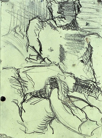 Matthew 1988 graphite on paper 14in x 12 in approx