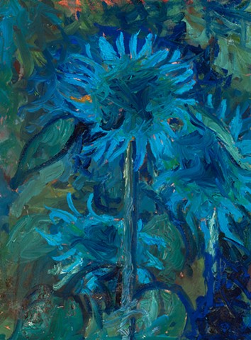 Sunflowers 2001 oil on canvas 24in x 18in