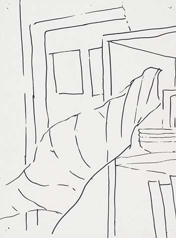 Apartment Study 2000 sharpie on paper 14in x 10.5in