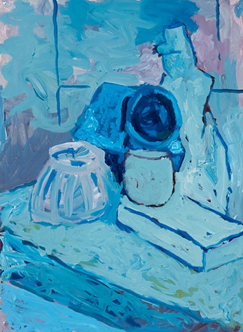 Winter still lives 1999 acrylic on Stonehenge 30in x 22in