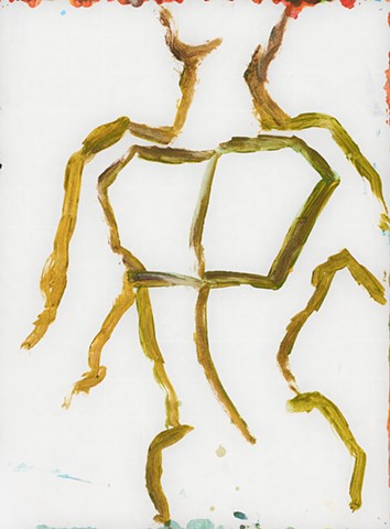 Jonathan 1998 acrylic on paper 14in x 12in 