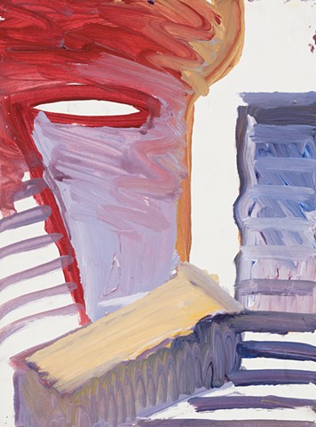 Evanston Still Life 1991 acrylic on paper 14in x 10.5in