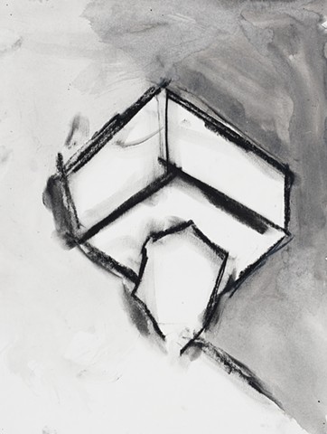 Variations 2002 charcoal acrylic on paper 14in x 10.5in