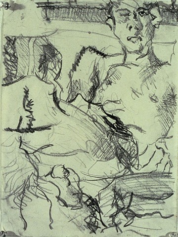 Matthew 1988 graphite on paper 14in x 12 in approx