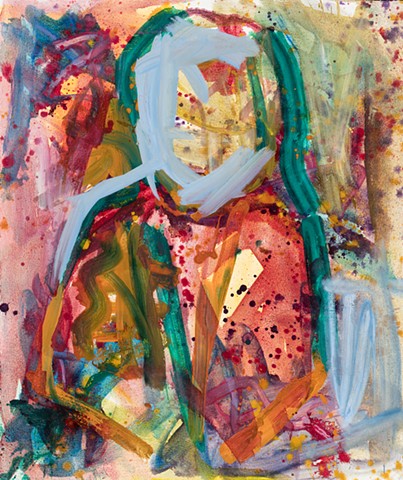 Avedon (maga followers ) 2022 oil on canvas 36in x 30in