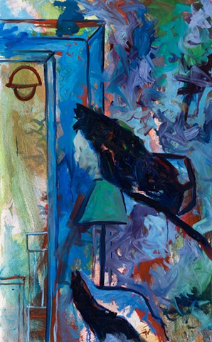 living room 2000 oil on canvas 48in x 30in