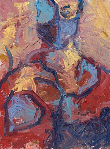 self portrait 2005 encaustic, oil on board 24in x 18in