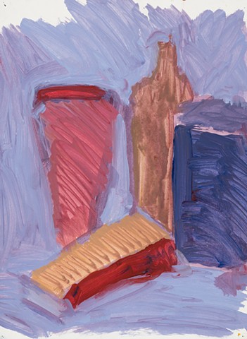 Evanston Still Life 1991 acrylic on paper 14in x 10.5in