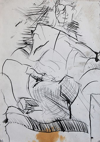 Matthew 1988 ink on paper  14in x 12 in approx