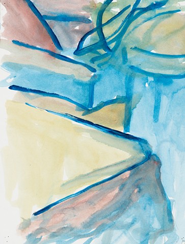  Apartment Study 2000  acrylic on paper 14in x 10.5in