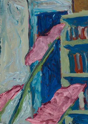 Apartment Study 2000 acrylic on paper 12in x 8.75in
