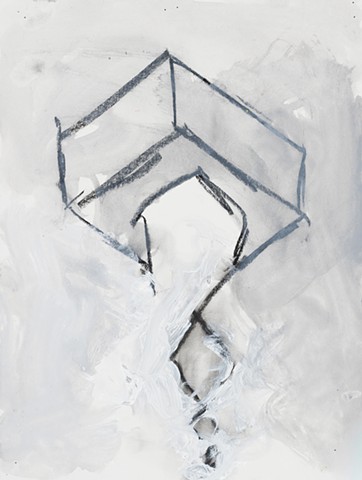 Variations 2002 charcoal acrylic on paper 14in x 10.5in