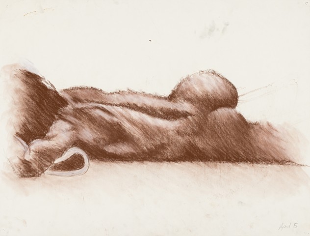 Figure 1984 conte on paper 18in x 24in