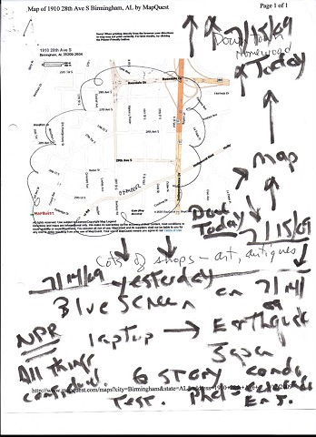 Bird map 2009 pen on paper 11.5in x 8in