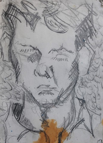 Matthew 1988 graphite on paper 14in x 12 in approx