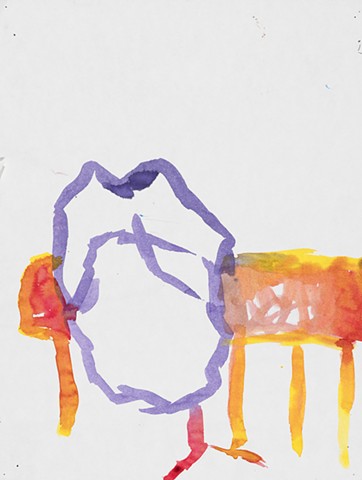 Monica RC Bottle Cap Bldg Baltimore 2005 ink on paper 14in x 10.5in