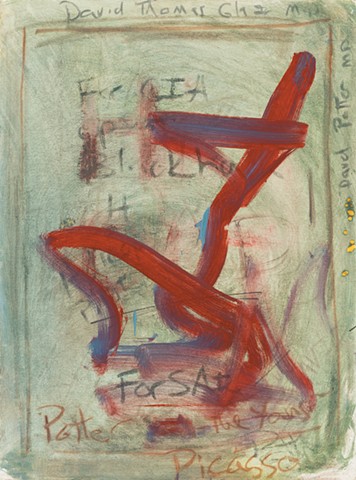 Psychosis Vero Beach 2011  oil, sharpie on canvas 20in x 16in approx