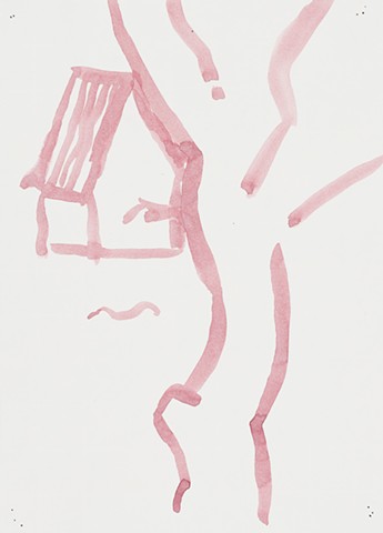 Apartment Study 2000 acrylic on paper 12in x 8.75in