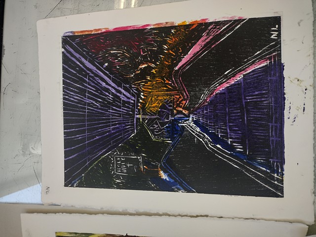 Stairway to Heaven & Hell (Monotype 1)