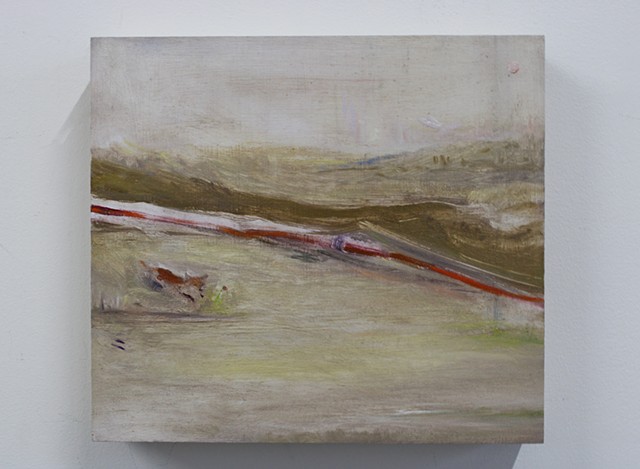 Fox Running Toward a Rose