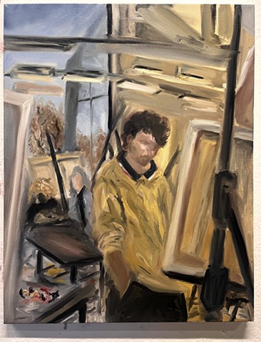 Reflection in yellow sweater