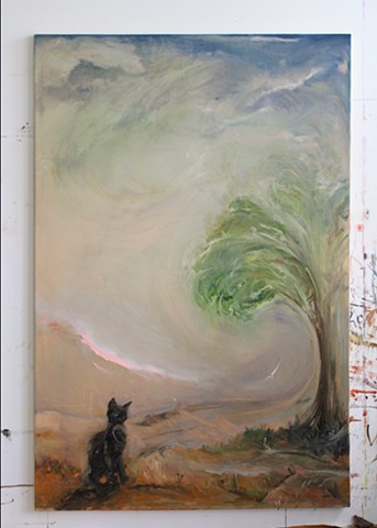 ‘The rat’s in the cat’s mouth’ / ‘La rata está en la boca de la gata’ 