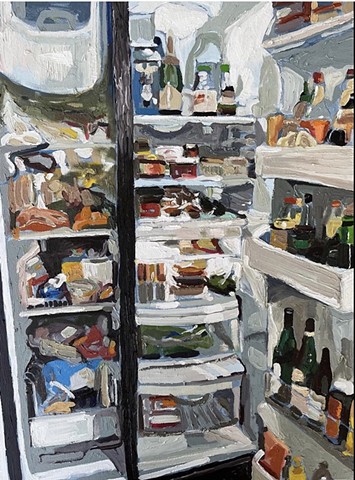 Fridge with Champagne