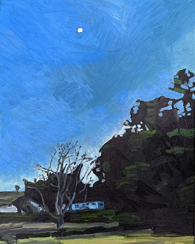 Mobile home with moon