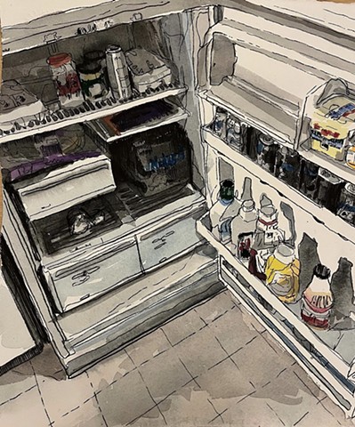 Refrigerator with Natural Ice and eggs