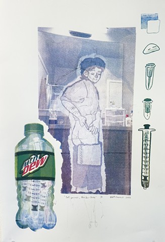 Self-Portrait, Mtn Dew Bottle