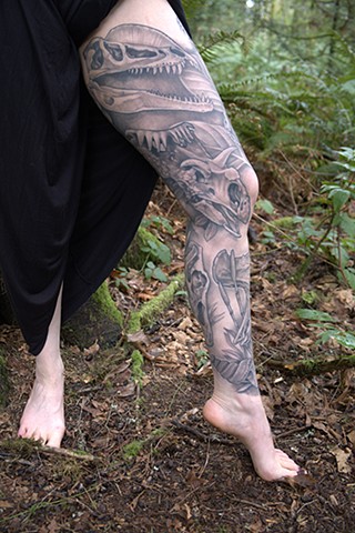 Inside Dinosaur Leg Sleeve