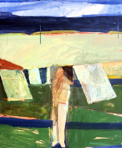 Figure at Clothesline