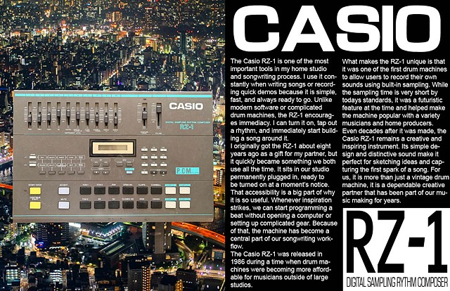 Magazine advertisement for Casio RZ1