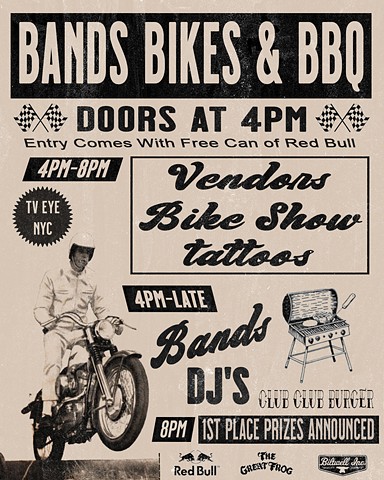 Bands Bikes BBQ Social Media Flyer