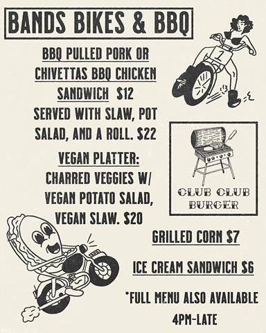 TV Eye - Bands Bikes BBQ Menu 2024