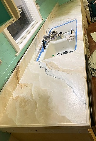 Marblized Counter top 