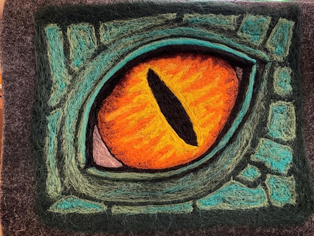 Needle Felted Dragon Eye
