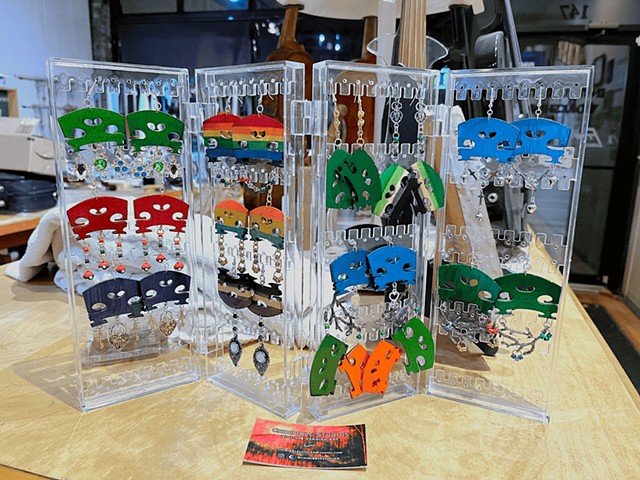 Earrings on Display (String Instrument Workshop)