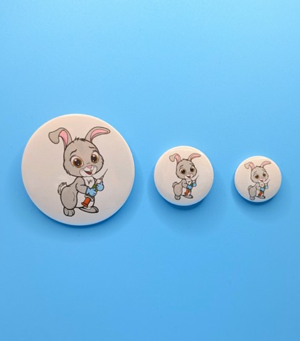 Human Testing Design - Metal Badge 