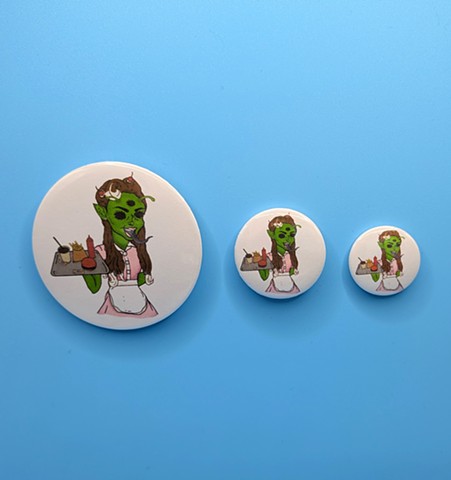 Alien Diner Design - Metal Badge 